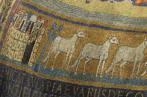 Italy, Lazio, Rome, Esquiline Hill, Santa Prassede church, 9th Century mosaics in the apse.