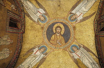 Italy, Lazio, Rome, Esquiline Hill, Santa Prassede church, chapel of St Zeno with Byzantine mosaic detail.