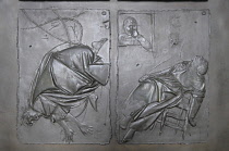 Italy, Lazio, Rome, Vatican City, St Peter's Square, St Peter's Basilica, bronze panels from Door of the Dead.