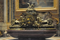 Italy, Lazio, Rome, Vatican City, St Peter's Square, St Peter's Basilica, Baptismal font in the Chapel of Baptismal Font designed by Carlo Fontana 1697.