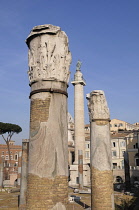 Italy, Lazio, Rome, Fori Imperiali, general view with Trajan's column.