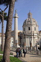 Italy, Lazio, Rome, Fori Imperiali, general view with Trajan's Column.