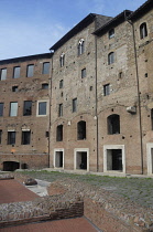 Italy, Lazio, Rome, Trajan's Market, restored buildings & cobbled streets.
