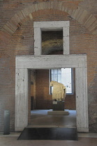 Italy, Lazio, Rome, Trajan's Market, torso of armoured male statue.
