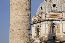 Italy, Lazio, Rome, Fori Imperiali, Trajan's Column.