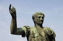 Italy, Lazio, Rome, Froi Imperiali, statue of Trajan.