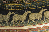 Italy, Lazio, Rome, Trastevere, church of Santa Maria de Trastevere interior, mosaics in the apse.