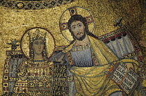 Italy, Lazio, Rome, Trastevere, church of Santa Maria de Trastevere interior, mosaics in the apse.