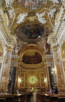 Italy, Lazio, Rome, Quirinal Hill, church of Santa Maria della Vittoria, Baroque interior.