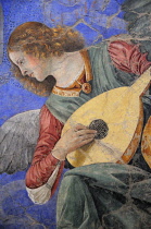 Italy, Lazio, Rome, Vatican City, Vatican Museums, Angels,  detail  from Angeli e Apostoli by Melazzo de Forli, Pinacoteca.