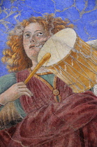 Italy, Lazio, Rome, Vatican City, Vatican Museums, Angels,  detail  from Angeli e Apostoli by Melazzo de Forli, Pinacoteca.