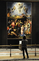 Italy, Lazio, Rome, Vatican City, Vatican Museums, Pinacoteca, Transfiguration altarpiece by Raffaello Sanzio.