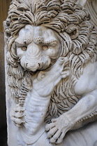 Italy, Lazio, Rome, Vatican City, Vatican Museums, Pio Clemente Courtyard, Lion detail.