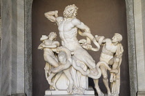 Italy, Lazio, Rome, Vatican City, Vatican Museums, Pio Clemente Museum, Laocoon sculpture.