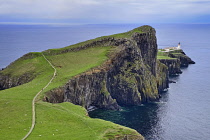 Scotland, Inner Hebrides, Isle of Skye, Neist Point and its lighthouse.