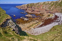 Ireland, County Donegal, Bloody Foreland with its red rocky shoreline.