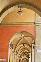 Italy, Emilia Romagna, Bologna, One of the city's many arcades.