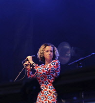 Music, Vocals, Folk singer Kate Rusby at the 2018 Fairport's Cropredy Convention.