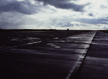 England, Cornwall, Bodmin Moor, Savidstowe Moor RAF Station closed in 1945, ruins of runway.