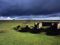 England, Cornwall, Bodmin Moor, Savidstowe Moor RAF Station closed in 1945, Ruins of the control tower.