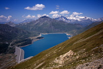 France, Savoire, View over Lac du Montcenis in Parc Nationale de la Vanoise.