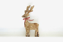 Festivals, Christmas, Cut out wooden reindeer decorations.