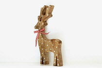 Festivals, Christmas, Cut out wooden reindeer decorations.