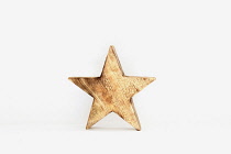 Festivals, Christmas, Cut out wooden star decoration.