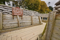 Ireland, County Cavan, Ballyjamesduff, Cavan County Museum, Outddor replica WW1 Trench, the largest such feature in Ireland or the UK