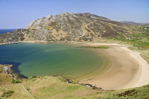 Ireland, County Donegal, Inishowen Peninsula, Crummies Bay beneath Dunree Head.