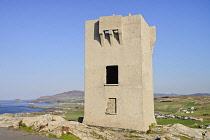 Ireland, County Donegal, Inishowen Peninsula, Malin Head, Napoleonic watchtower located on the area called Banba's Crown which is the most northerly point in Ireland.