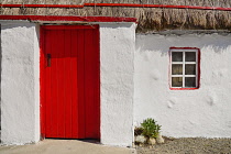 Ireland, County Donegal, Inishowen, Doagh Famine Village, Thatched cottage.