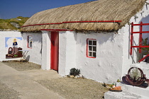 Ireland, County Donegal, Inishowen, Doagh Famine Village, Thatched cottage.