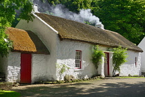 Ireland, County Tyrone, Ulster American Folk Park, the Mellon Homestead, boyhood home of Thomas Mellon founder of the Mellon Bank in America and also a successsful lawyer and judge.