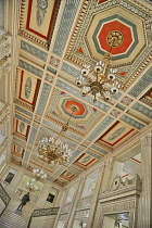 Ireland, County Antrim, Stormont, Parliament Buildings, The Great Hall, Ceiling and Grand Staircase.