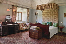 Ireland, County Mayo, Westport House, 17th century former ancestral home of the Browne family, one of the bedrooms.