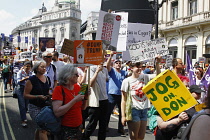 England, London, Anti Trump Protesters.