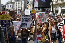 England, London, Anti Trump Protesters.