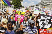 England, London, Anti Trump Protesters.