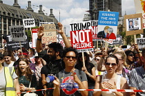 England, London, Anti Trump Protesters.
