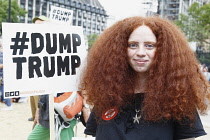 England, London, Anti Trump Protester.