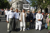 England, London, Muslim Anti Trump Protesters.