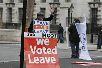 England, London, Westminster, Parliament Square, Brexit leave suppporter.