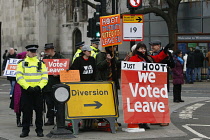 England, London, Westminster, Parliament Square, Brexit demonstrations.