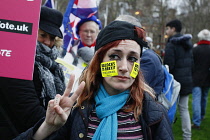 England, London, Westminster, Parliament Square, Brexit demonstrations.