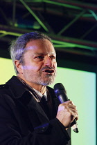 England, London, Westminster, Journalist Gavin Esler making Speech.