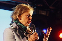 England, London, Westminster, Conservative MP Anna Soubry making speech.