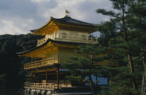 Japan, Honshu, Kyoto, Kinkakuji Temple or Golden Pavilion .