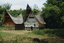 Indonesia, Batak, Stilt Houses.