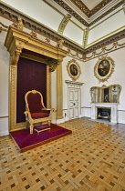 Ireland, County Dublin,  Dublin Castle, The Throne Room.